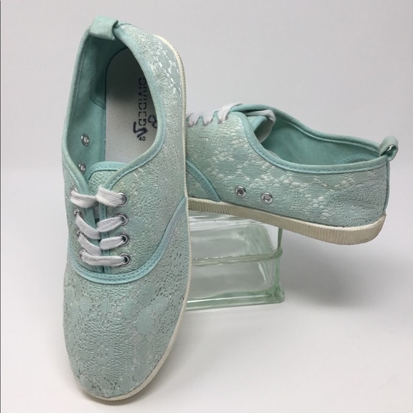 Divided Shoes - DIVIDED JADE COLORED LACE UP SHOES